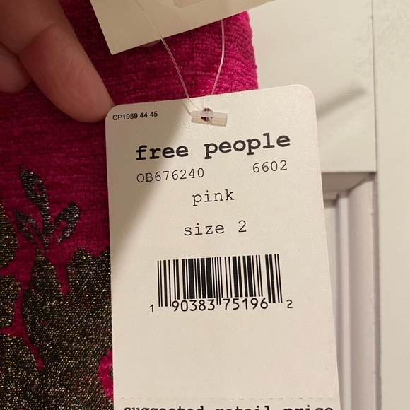 Free People Pink Embellished A-Line Mini Skirt - Picture 4 of 4